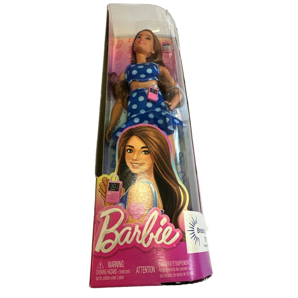 Barbie Fashionistas Doll#242 Barbie Doll Diabetes Polka Dot Toy New w Box